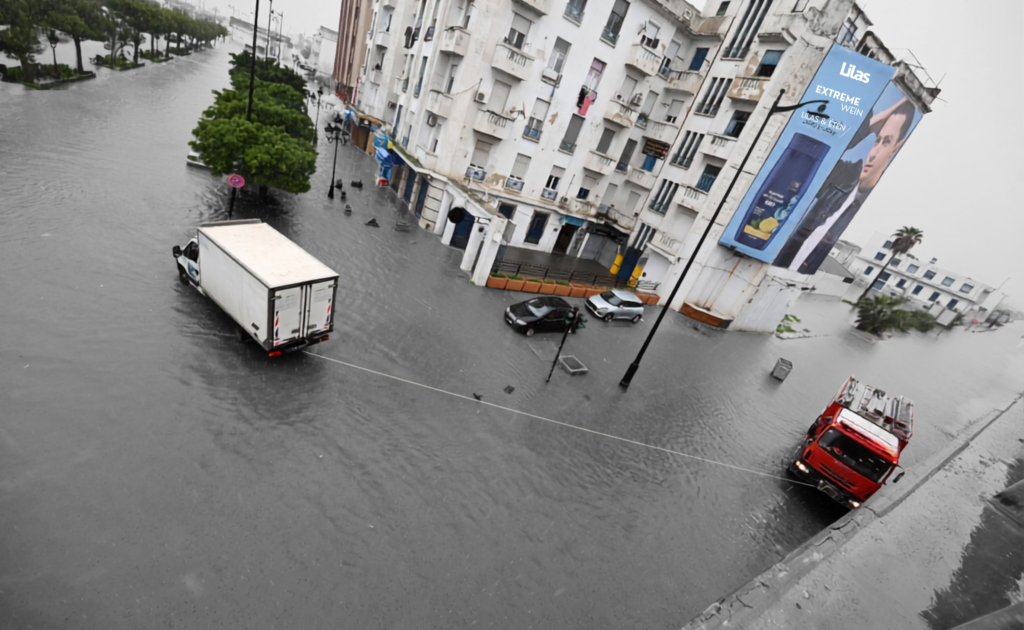 Flood trucks climate change